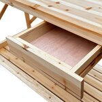 vidaXL Banc de rempotage avec treillis bois massif de sapin