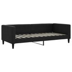 vidaXL Lit de jour avec gigogne et tiroirs noir 90x200 cm tissu