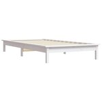 vidaXL Cadre de lit Blanc 90x200 cm Bois de pin massif
