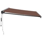 vidaXL Auvent rétractable automatique marron 400x300 cm