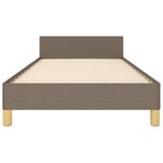 vidaXL Cadre de lit avec tête de lit Taupe 90x190 cm Tissu