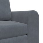 vidaXL Canapé Lit 2-en-1 Gris Foncé 98x71x83 cm Velours
