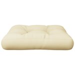 vidaXL Coussin de palette crème 60x61 5x10 cm tissu