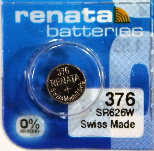 Blister de 1 Pile bouton oxyde argent X376 SR626SW RENATA