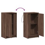 vidaXL Buffet avec LED chêne marron 42 5x34x85 cm bois d'ingénierie