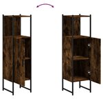 vidaXL Armoire de salle de bain chêne fumé 33x33x120 5 cm