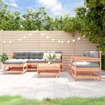 vidaXL Salon de jardin 7 Pièces avec coussins bois massif douglas