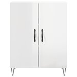 vidaXL Buffet Blanc brillant 69 5x34x90 cm Bois d'ingénierie