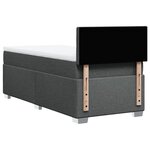 vidaXL Sommier à lattes de lit et matelas Gris foncé 90x190 cm Tissu