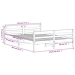 vidaXL Cadre de lit sans matelas blanc 120x200 cm bois de pin massif