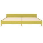 vidaXL Cadre de lit avec tête de lit Vert 200x200 cm Tissu