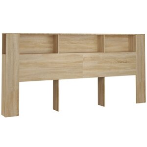vidaXL Armoire de tête de lit Chêne sonoma 220x18 5x104 5 cm