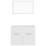vidaXL Ensemble de meubles salle de bain 2 Pièces Blanc Bois d'ingénierie