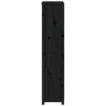 vidaXL Buffet haut Noir 80x35x154 cm Bois massif de pin
