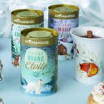 Tisanière fleurie porcelaine 250 ml + Tisanes Soirées d'Hiver et Magie de Noël