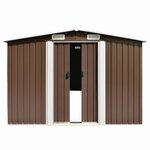 vidaXL Abri de jardin 257x580x181 cm Métal Marron