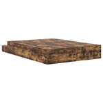 vidaXL Cadre de lit de rangement Chêne fumé 135x190 cm