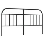 vidaXL Tête de lit métal noir 160 cm