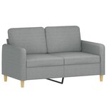 vidaXL Ensemble de canapés 4 Pièces coussins gris clair tissu
