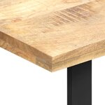vidaXL Table de salle à manger 120x60x76 cm Bois solide de manguier