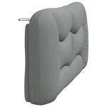 vidaXL Coussin de tête de lit gris clair 160 cm tissu