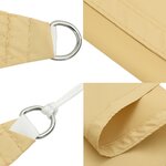 vidaXL Voile d'ombrage sable 5x5x6 m 100   polyester oxford