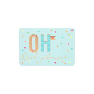 Mini carte de voeux avec enveloppe - amour / amitié - oh quel plaisir ...