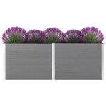 vidaXL Lit surélevé de jardin 250x50x91 cm WPC Gris