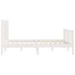 vidaXL Cadre de lit Blanc Bois massif 120x200 cm