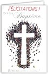 Carte Félicitations pour ton Baptême Chrétien avec Enveloppe Blanche 12x17 5cm