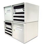Pack de 4 boîtes aux lettres 1 porte - 2x "Breizh" - 2x "Blanc ivoire"