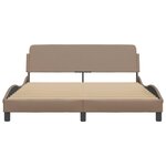 vidaXL Cadre de lit avec tête de lit Cappuccino 160x200 cm Similicuir