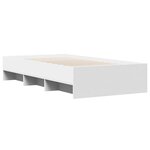 vidaXL Cadre de lit blanc 90x200 cm bois d'ingénierie