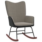 vidaXL Chaise à bascule Gris clair Velours et PVC