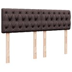 vidaXL Sommier à lattes de lit avec matelas Marron foncé 140x190 cm