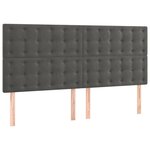 vidaXL Sommier à lattes de lit et matelas Gris foncé 200x200cm Velours