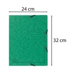 Chemise À Élastique 3 Rabats Carte Lustrée 355gm2 - A4 - Vert - X 25 - Exacompta