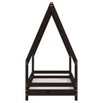 vidaXL Cadre de lit pour enfant noir 70x140 cm bois de pin massif