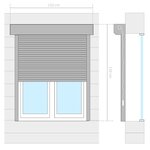vidaXL Volet roulant aluminium 110x130 cm blanc