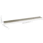 vidaXL Étagères murales 2 Pièces Gris béton 115x9x3 cm