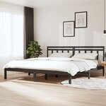 vidaXL Cadre de lit Gris Bois de pin massif 200x200 cm