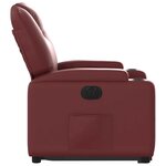 vidaXL Fauteuil inclinable électrique rouge bordeaux similicuir