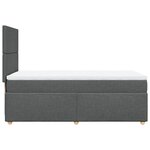 vidaXL Sommier à lattes de lit avec matelas Gris foncé 90x200 cm Tissu