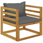 vidaXL Salon de jardin 10 Pièces avec coussin Bois d'acacia solide
