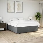 vidaXL Cadre de lit sans matelas gris foncé 180x200 cm tissu