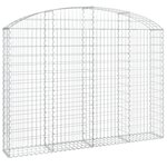 vidaXL Panier de gabions arqué 200x30x140/160 cm Fer galvanisé