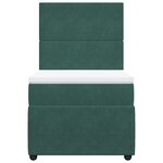 vidaXL Sommier à lattes de lit avec matelas Vert foncé 90x200 cm