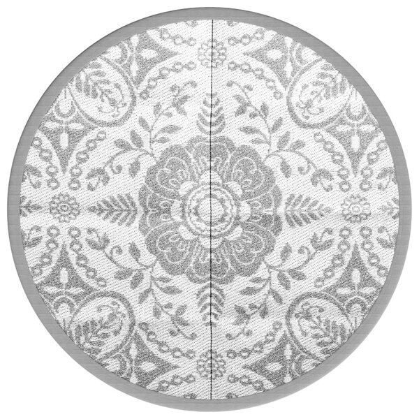 vidaXL Tapis d'extérieur gris clair Ø120 cm PP