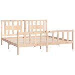 vidaXL Cadre de lit avec tête de lit bois de pin massif 200x200 cm
