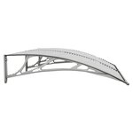 vidaXL Auvent de porte Gris 150x100 cm Polycarbonate